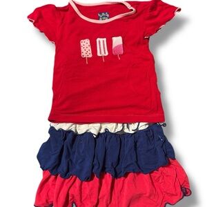 12-18mo Kickee Pants Red, White and Blue Mtchg Set. Exclnt cndtn. 15%offw2+bndle